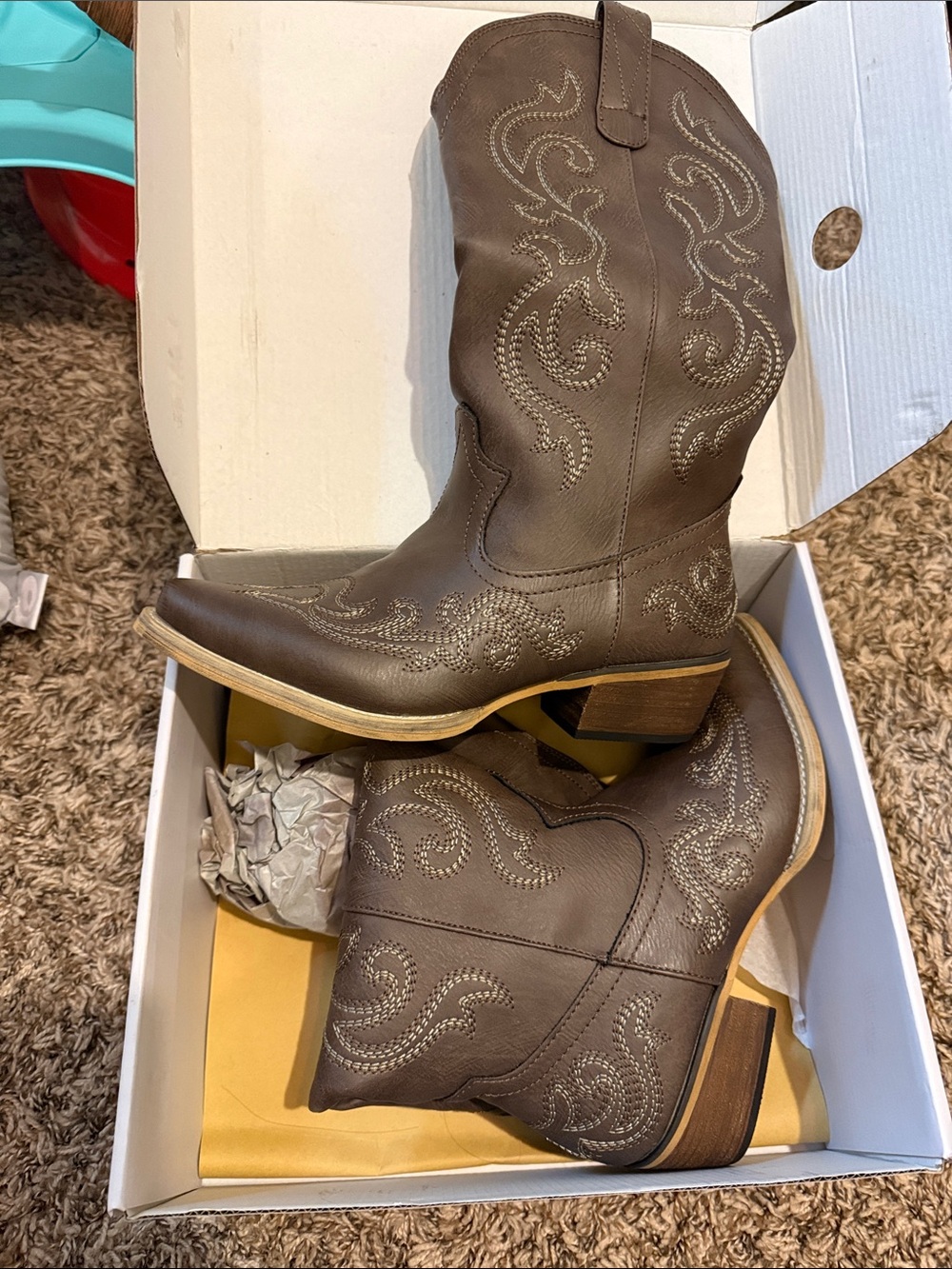 Women’s Brown Lace-Up Western Ankle Boots